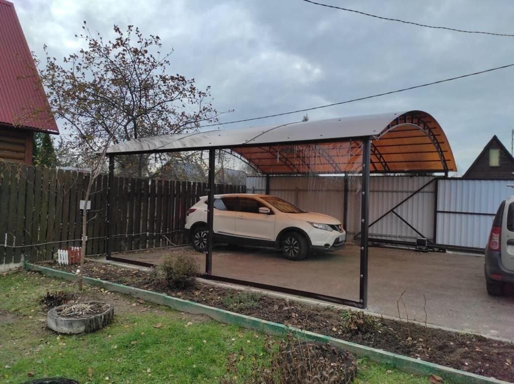 Прозрачные шторы ПВХ для навеса под автомобиль в посёлке Бутово